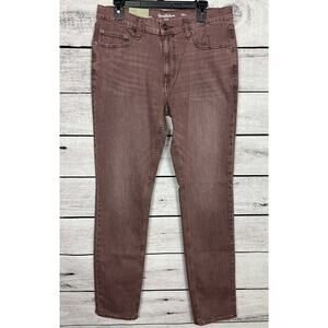 NWT Men's Goodfellow Light Red Lightweight Colored Slim Fit Jeans - 34x34